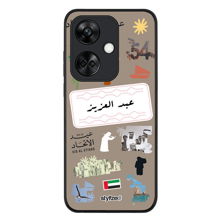 Oppo K11 / Rugged Black Custom Eid Al Etihad 54 National Day Sticker, Phone Case - Oppo - Stylizedd.com