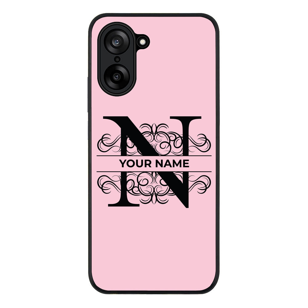 Split Floral Initial Phone Case - OnePlus
