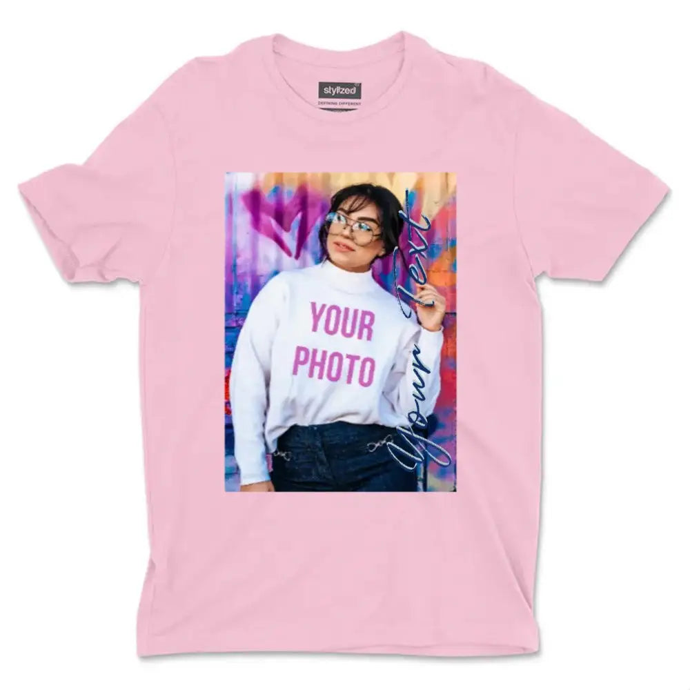 Custom Photo My Style T-shirt - Classic - Pink / XS - T-Shirt