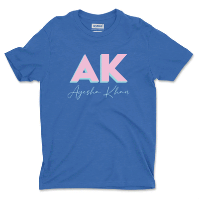 Custom 3D Monogram T - shirt - Classic - Royal Blue / XS - T - Shirt