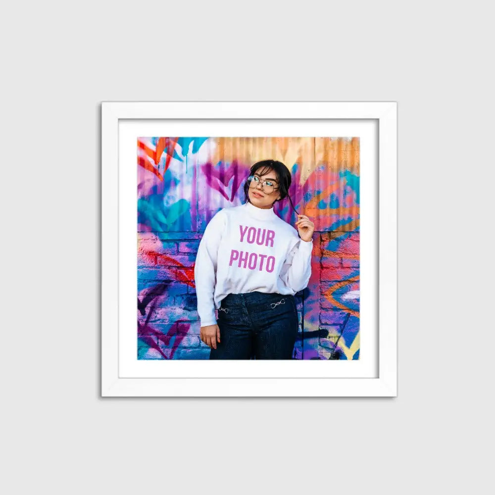 Custom Photo My Style - Wall Art - Square - S - 35 x cm / Frame / White