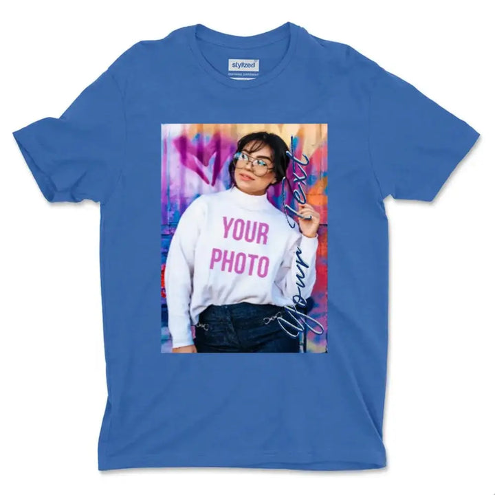 Custom Photo My Style T-shirt - Classic - Royal Blue / XS - T-Shirt