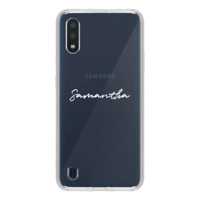 Samsung Galaxy A01 / Clear Classic Custom Text, My Name Phone Case - Samsung A Series - Stylizedd.com