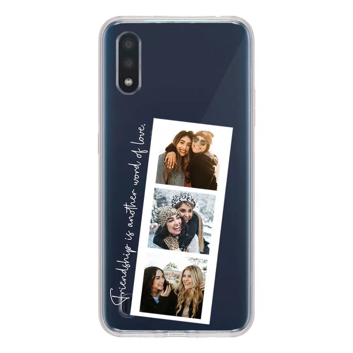 Samsung Galaxy A01 / Clear Classic Phone Case Custom Photo Strip Polaroid Style, Phone Case - Samsung A Series - Stylizedd