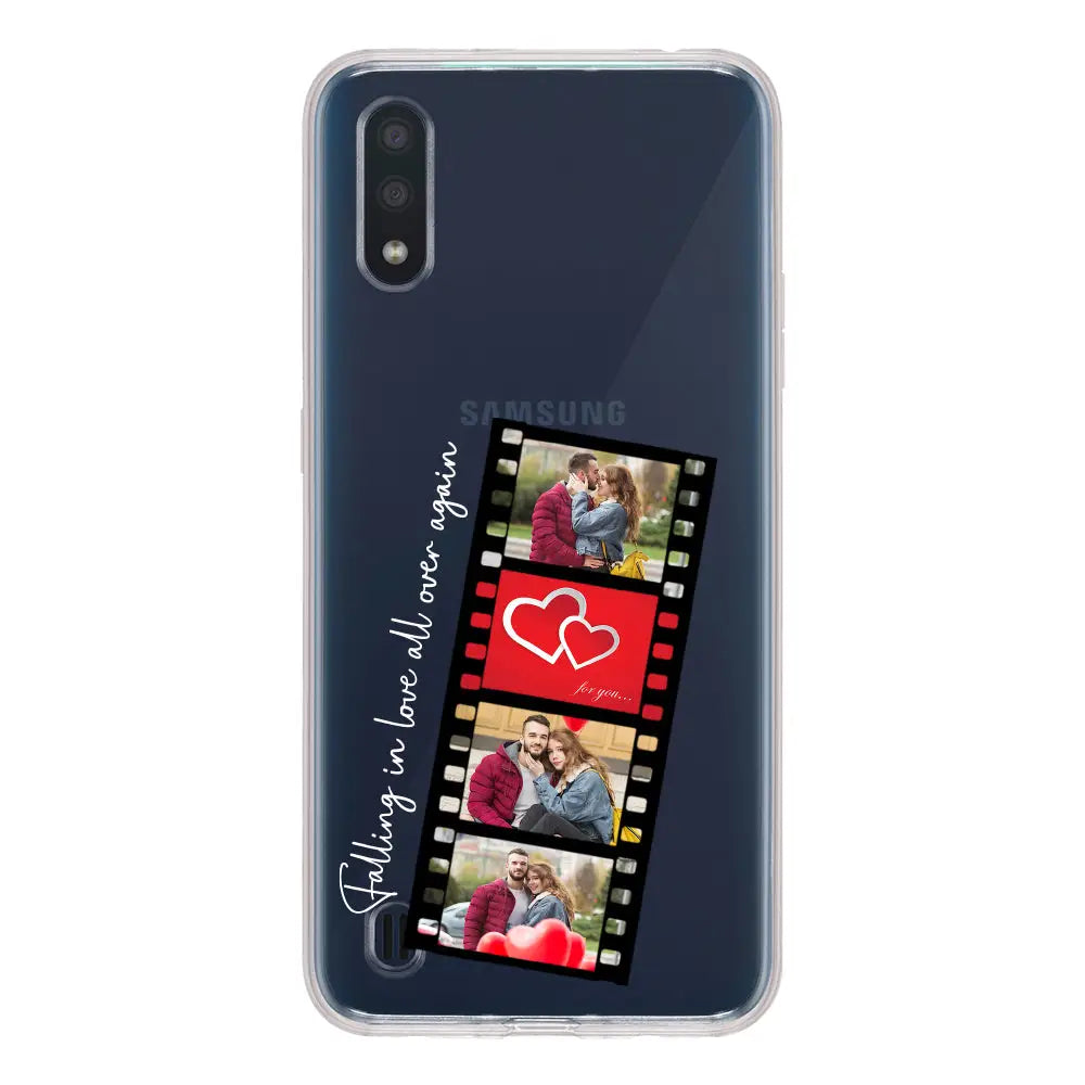 Samsung Galaxy A01 / Clear Classic Phone Case Custom Valentine Photo Film Strips, Phone Case - Samsung A Series - Stylizedd