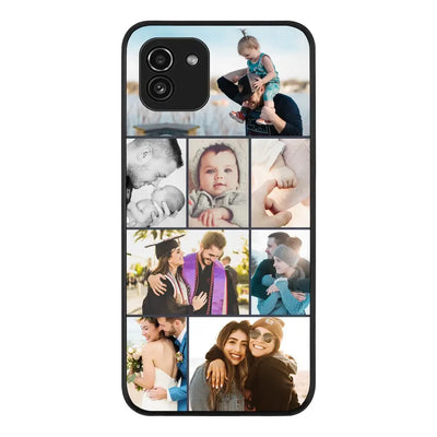 Samsung Galaxy A03 4G / Rugged Black Phone Case Personalised Photo Collage Grid Phone Case - Samsung A Series - Stylizedd