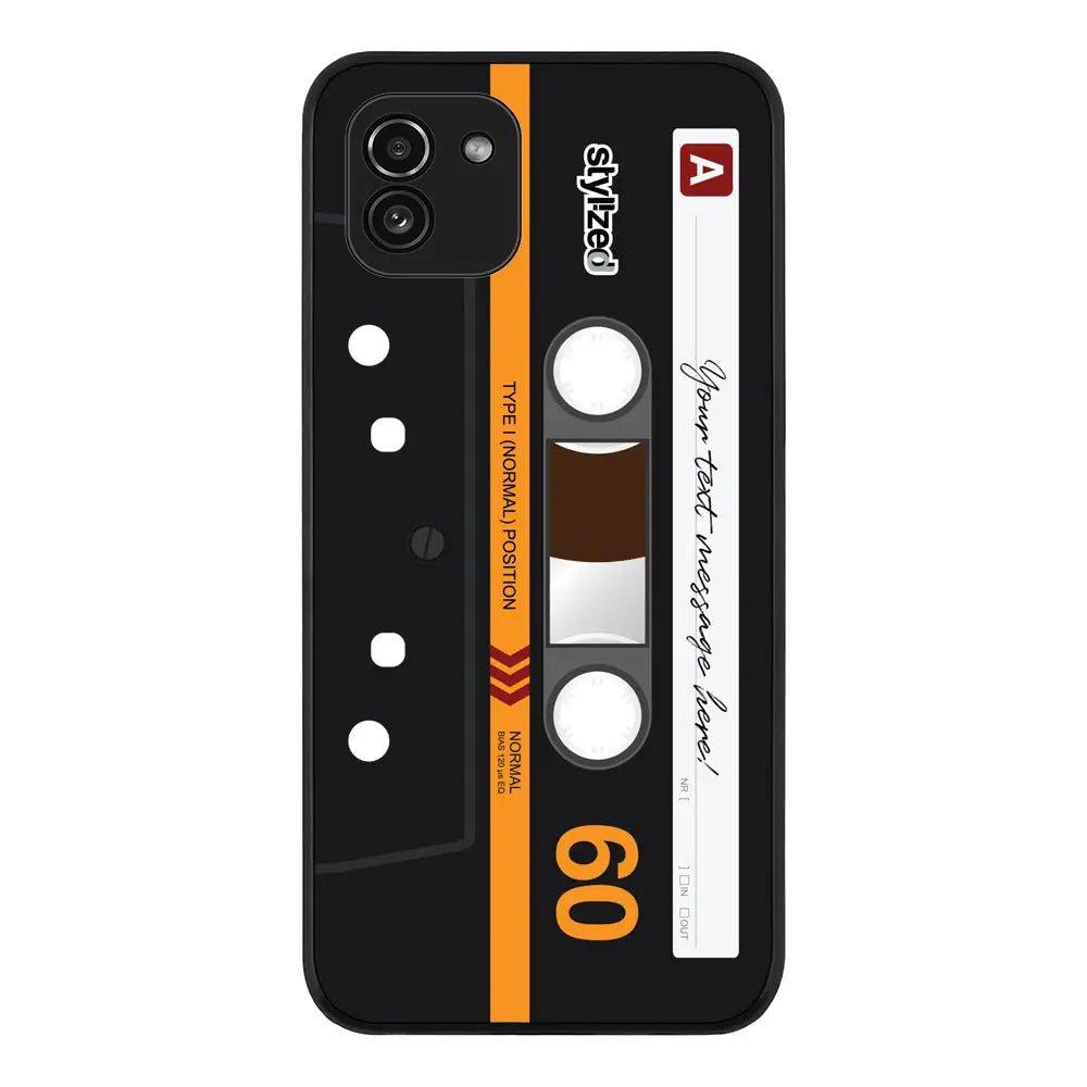 Samsung Galaxy A03 4G / Rugged Black Custom Retro Cassette Tape Phone Case - Samsung A Series - Stylizedd.com