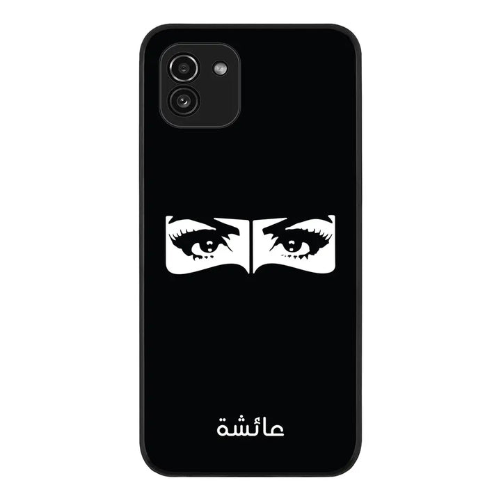 Samsung Galaxy A03 4G / Rugged Black Custom Name Niqabi Eye, Phone Case - Samsung A Series - Stylizedd.com