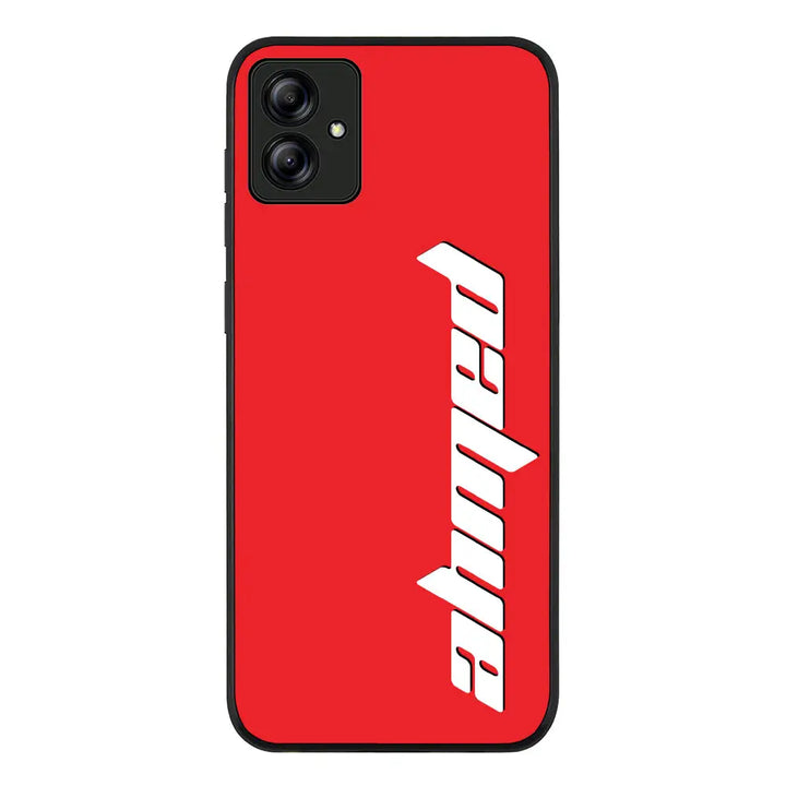 Samsung Galaxy A04 / Rugged Black Custom Text, Vertical Name Phone Case - Samsung A Series - Stylizedd.com