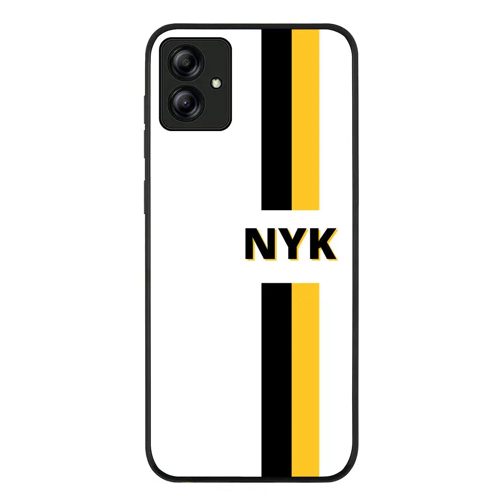 Samsung Galaxy A04 / Rugged Black Phone Case Custom Striped Monogram Phone Case - Samsung A Series - Stylizedd