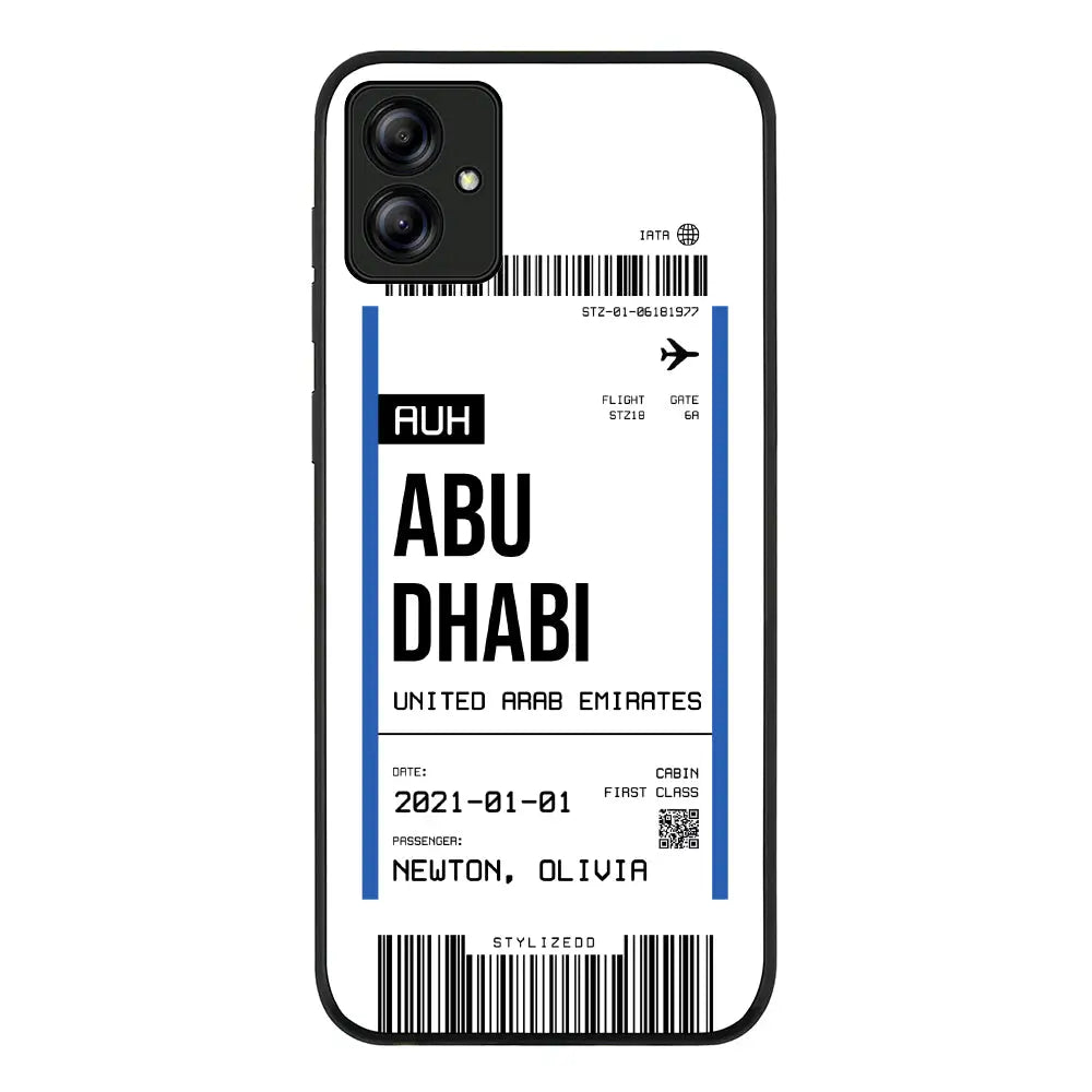 Samsung Galaxy A04 / Rugged Black Phone Case Custom Flight Boarding Pass Ticket Phone Case - Samsung A Series - Stylizedd