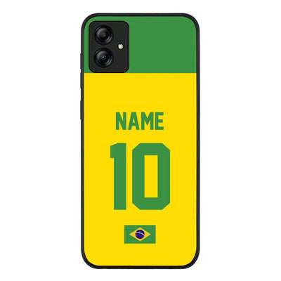 Samsung Galaxy A04 Rugged Black Personalized Football Jersey Phone Case Custom Name & Number - Samsung A Series - Stylizedd.com