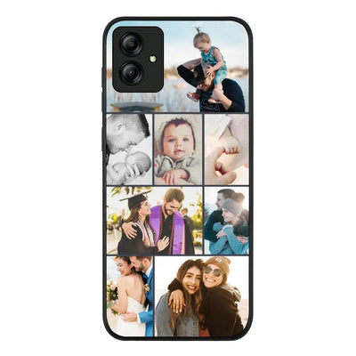 Samsung Galaxy A04 / Rugged Black Phone Case Personalised Photo Collage Grid Phone Case - Samsung A Series - Stylizedd