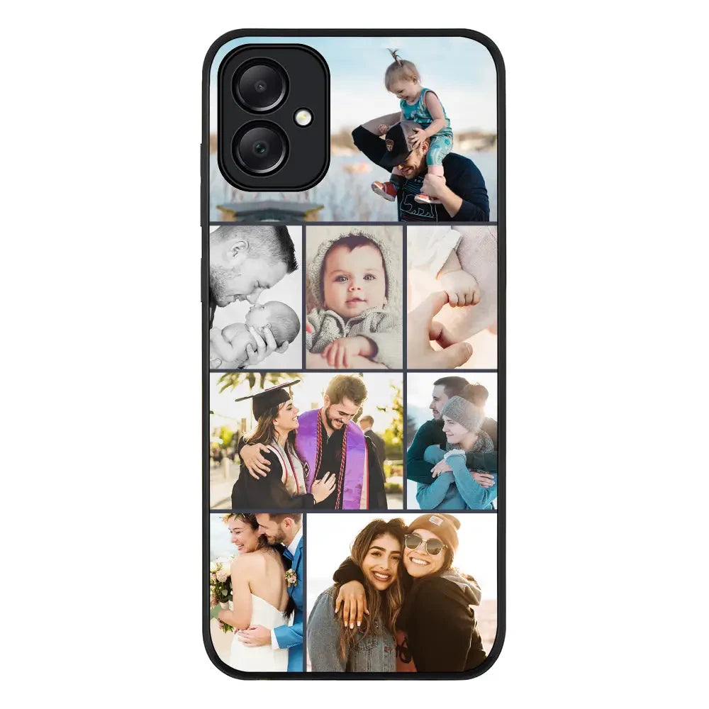 Samsung Galaxy A05 / Rugged Black Phone Case Personalised Photo Collage Grid Phone Case - Samsung A Series - Stylizedd