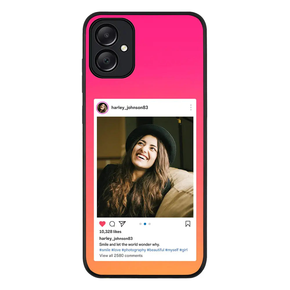 Samsung Galaxy A05 / Rugged Black Phone Case Custom Photo Instagram Post Template, Phone Case - Samsung A Series - Stylizedd