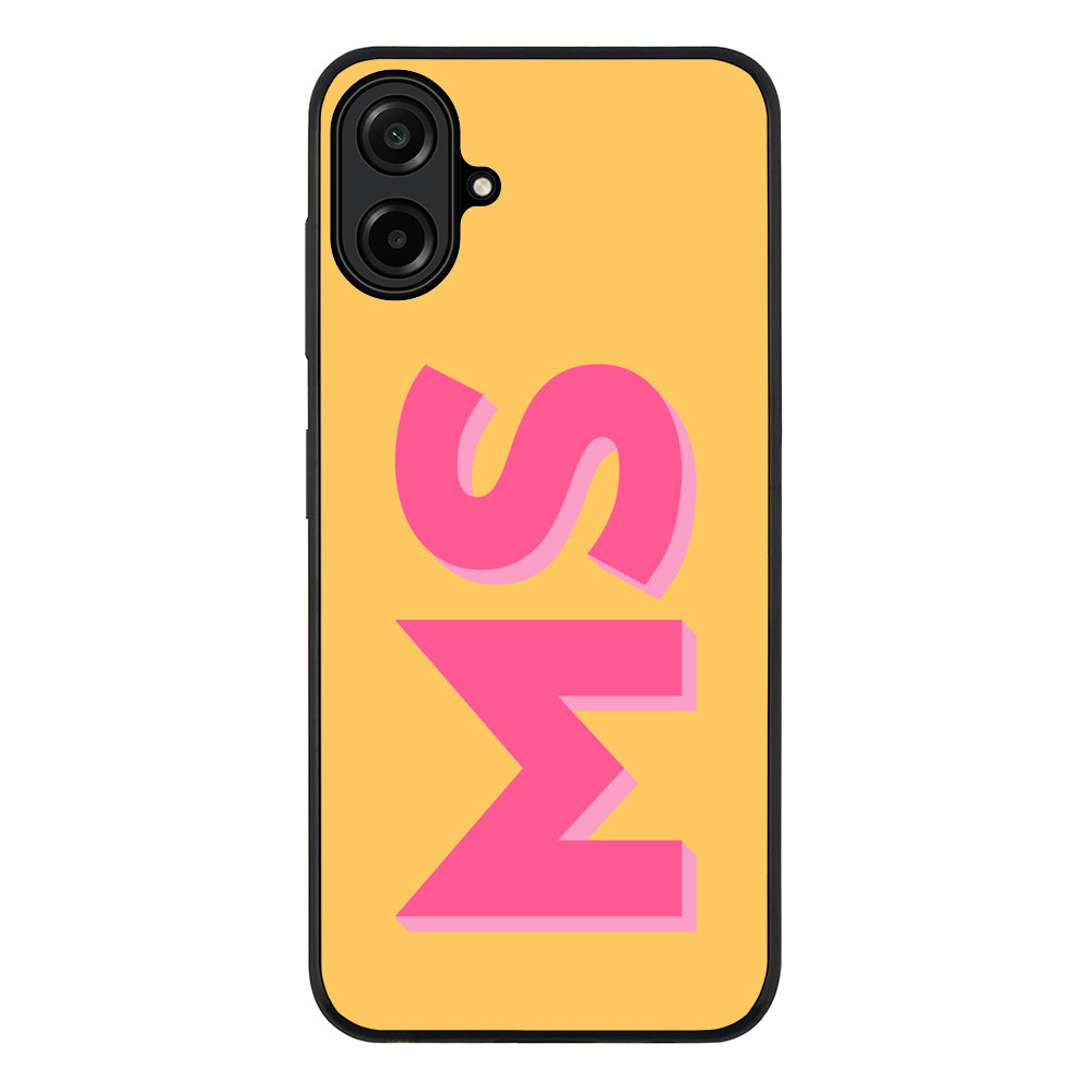 Personalized Monogram Initial 3D Shadow Text Phone Case - Samsung A Series