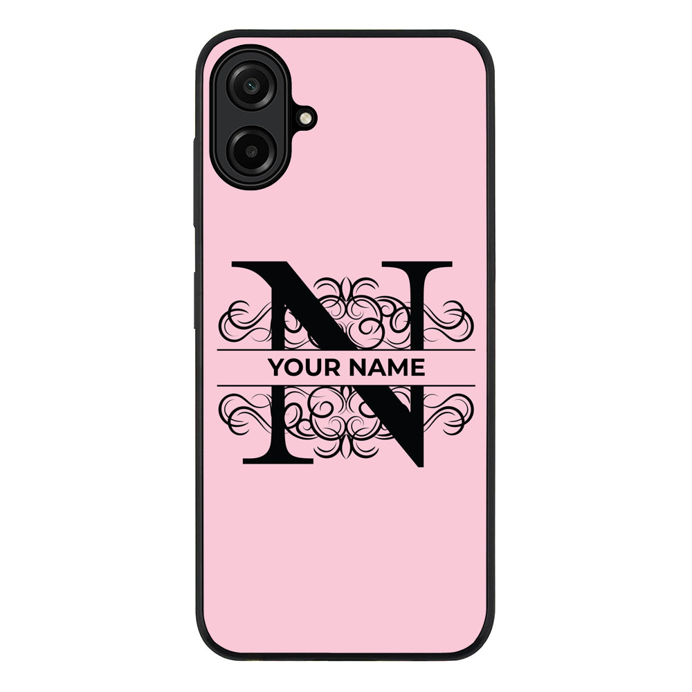Split Floral Initial Phone Case - Samsung A Series