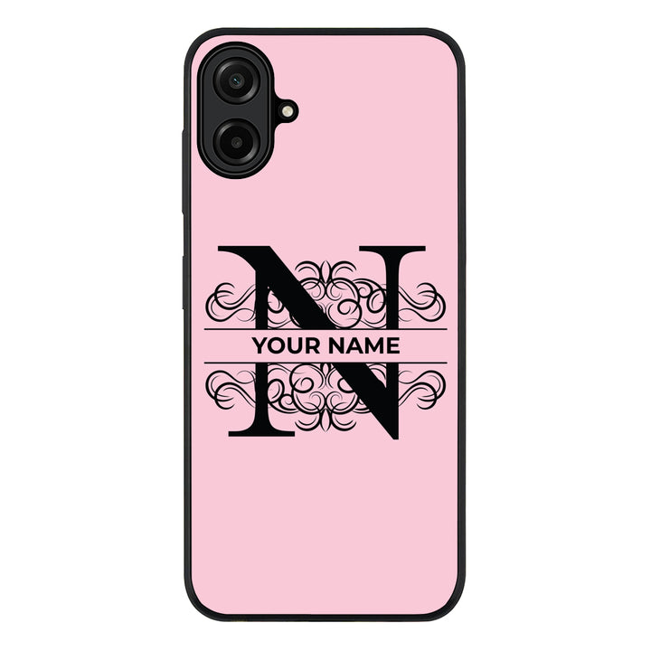 Split Floral Initial Phone Case - Samsung A Series