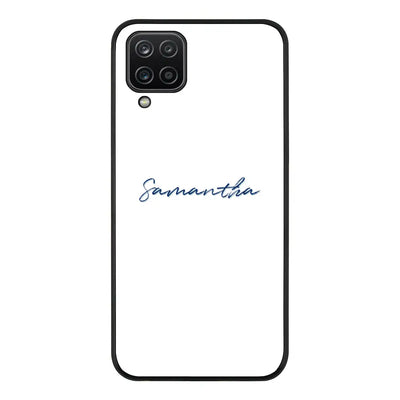 Samsung Galaxy A12 / M12 4G / Rugged Black Custom Text, My Name Phone Case - Samsung A Series - Stylizedd.com