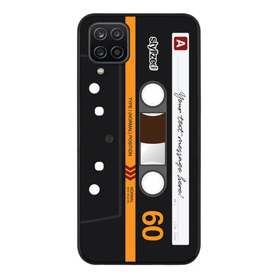 Samsung Galaxy A12 / M12 4G / Rugged Black Custom Retro Cassette Tape Phone Case - Samsung A Series - Stylizedd.com