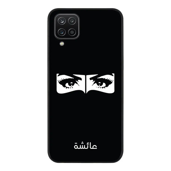 Samsung Galaxy A12 / M12 4G / Rugged Black Custom Name Niqabi Eye, Phone Case - Samsung A Series - Stylizedd.com