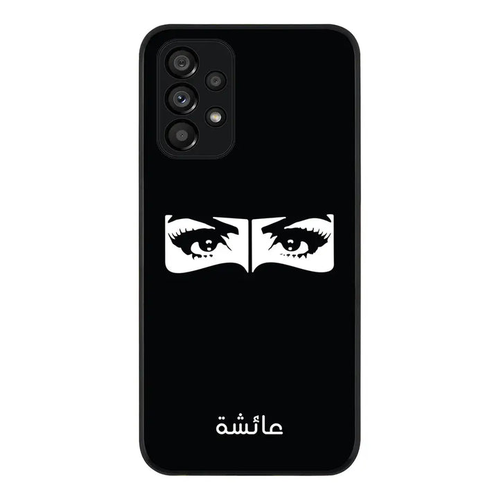 Samsung Galaxy A13 4G / Rugged Black Custom Name Niqabi Eye, Phone Case - Samsung A Series - Stylizedd.com
