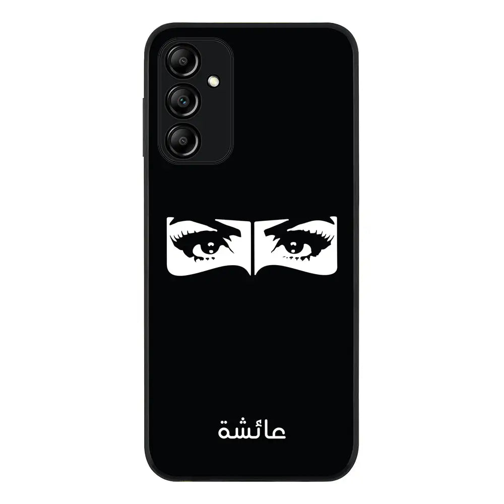 Samsung Galaxy A14 5G / Rugged Black Custom Name Niqabi Eye, Phone Case - Samsung A Series - Stylizedd.com