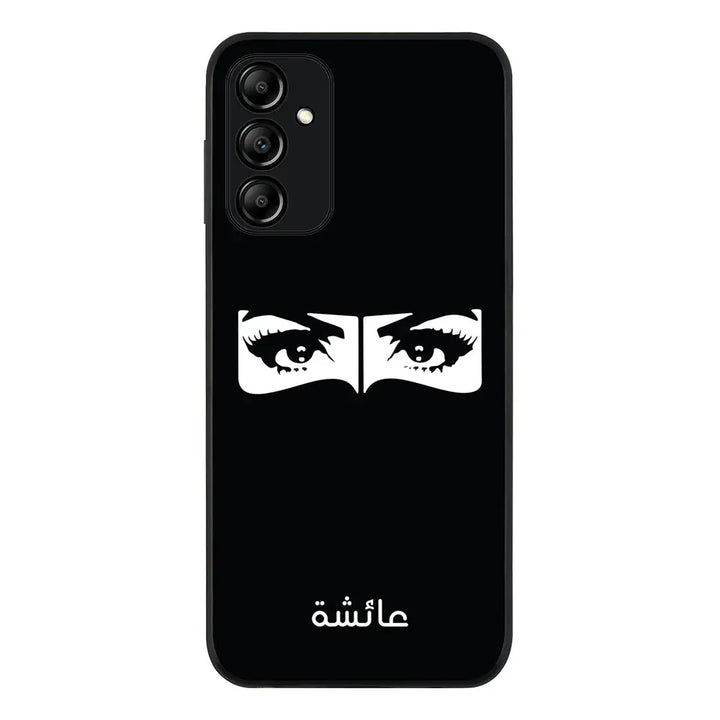 Samsung Galaxy A14 5G / Rugged Black Custom Name Niqabi Eye, Phone Case - Samsung A Series - Stylizedd.com