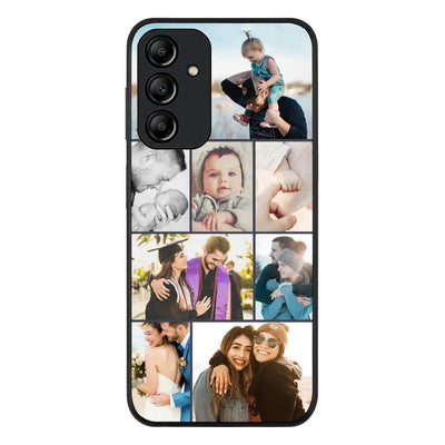 Samsung Galaxy A15 / A15 5G / Rugged Black Phone Case Personalised Photo Collage Grid Phone Case - Samsung A Series - Stylizedd