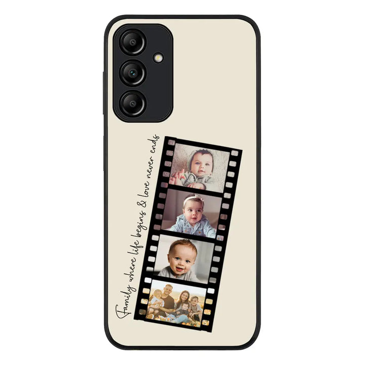 Samsung Galaxy A15 / A15 5G / Rugged Black Phone Case Custom Film Strips Personalised Movie Strip, Phone Case - Samsung A Series - Stylizedd