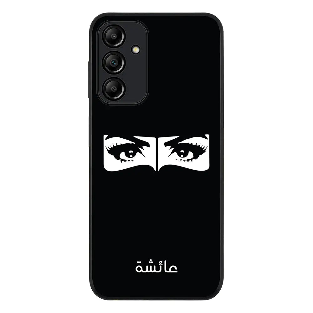 Samsung Galaxy A15 / A15 5G / Rugged Black Custom Name Niqabi Eye, Phone Case - Samsung A Series - Stylizedd.com