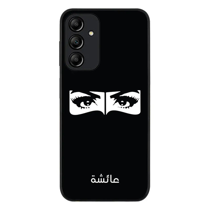 Samsung Galaxy A15 / A15 5G / Rugged Black Custom Name Niqabi Eye, Phone Case - Samsung A Series - Stylizedd.com