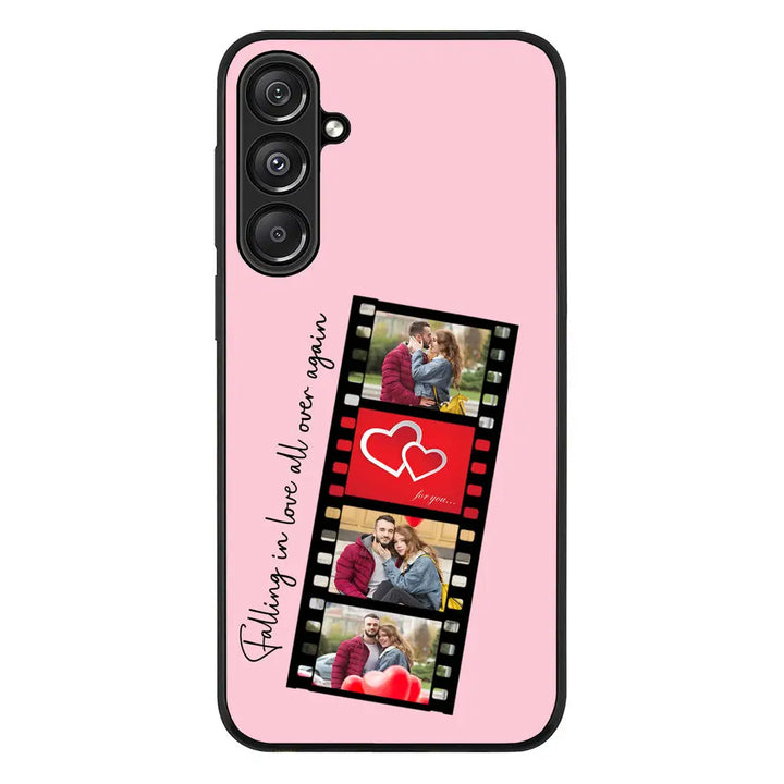 Custom Valentine Photo Film Strips Phone Case - Samsung A Series - Galaxy A16 / 5G / Rugged Black