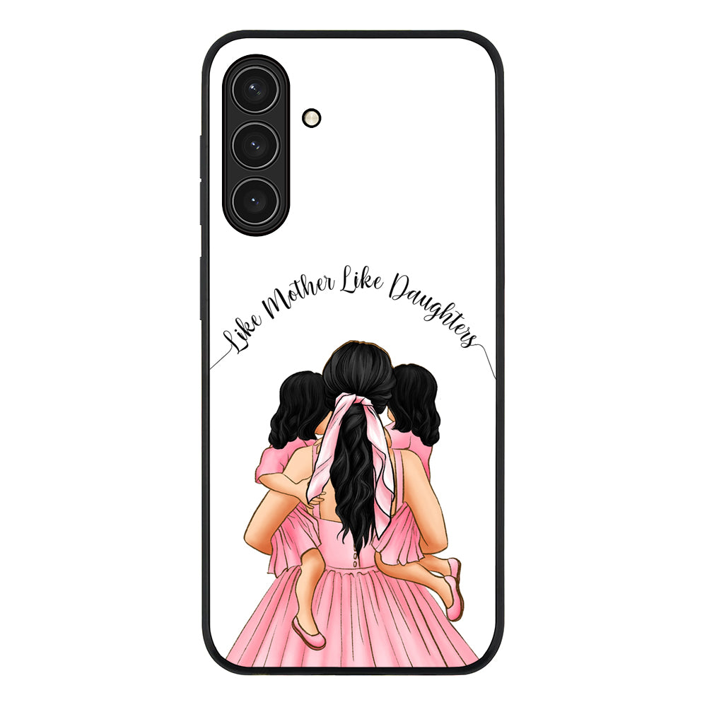 Mother 2 daughters Custom Clipart, Text Phone Case - Samsung A Series