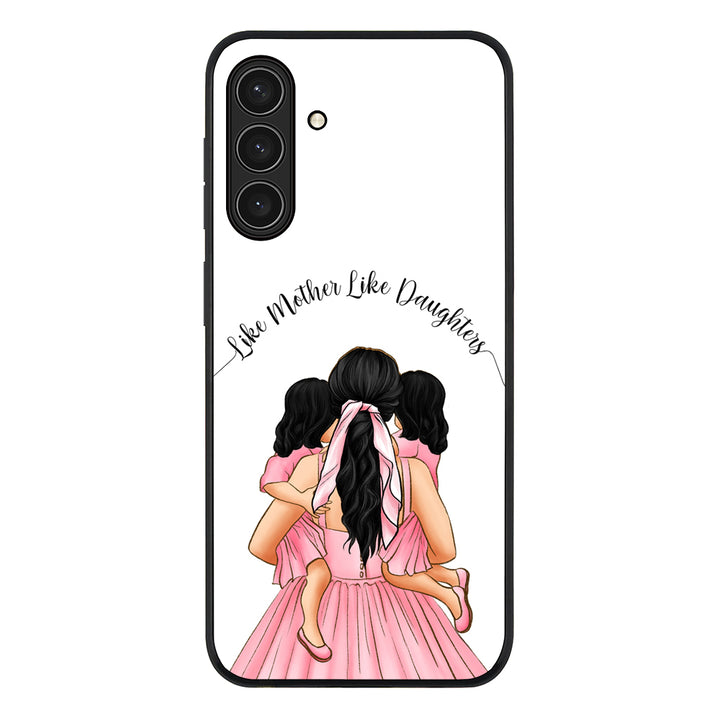 Mother 2 daughters Custom Clipart, Text Phone Case - Samsung A Series