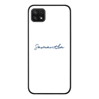 Samsung Galaxy A22 5G / Rugged Black Custom Text, My Name Phone Case - Samsung A Series - Stylizedd.com
