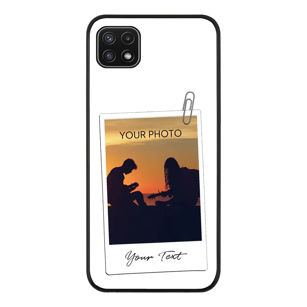 Samsung Galaxy A22 5G / Rugged Black Phone Case Polaroid Photo Phone Case - Samsung A Series - Stylizedd