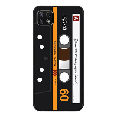 Samsung Galaxy A22 5G / Rugged Black Custom Retro Cassette Tape Phone Case - Samsung A Series - Stylizedd.com