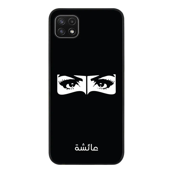 Samsung Galaxy A22 5G / Rugged Black Custom Name Niqabi Eye, Phone Case - Samsung A Series - Stylizedd.com