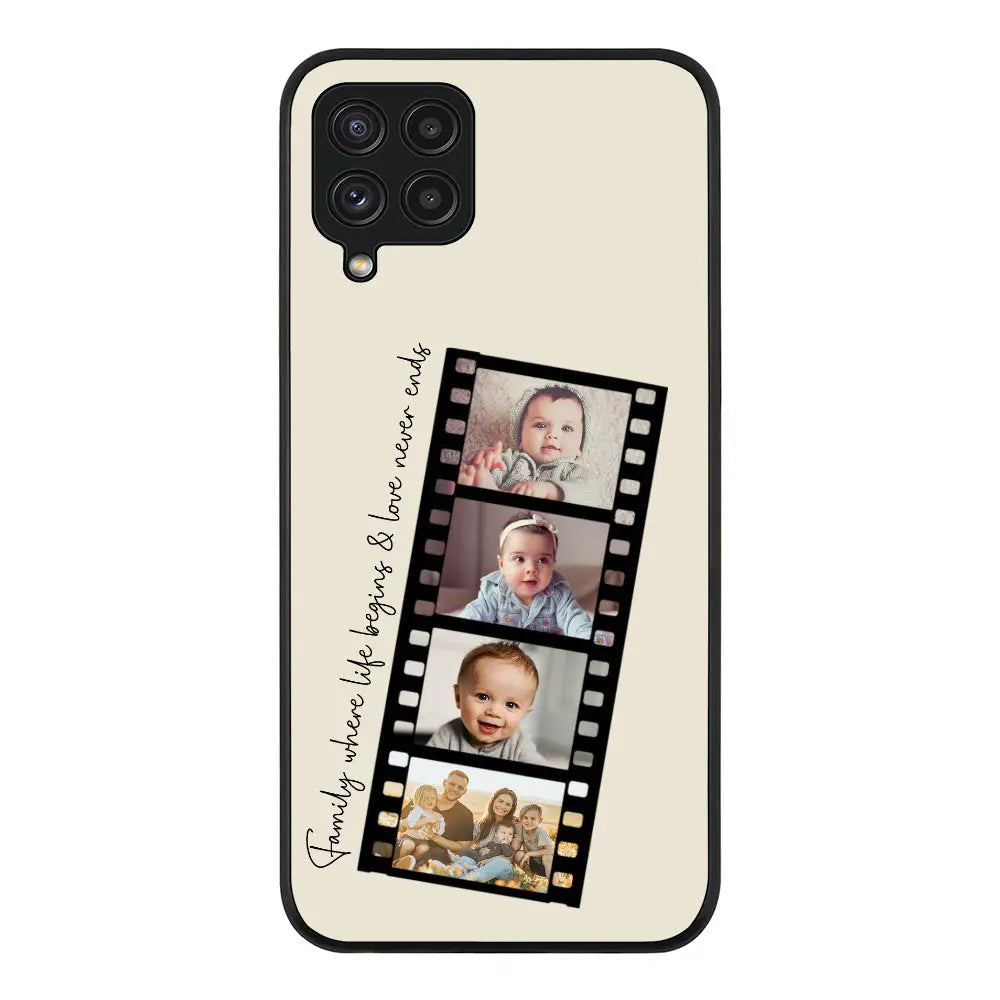 Samsung Galaxy A22 4G / Rugged Black Custom Film Strips Personalised Movie Strip, Phone Case - Samsung A Series - Stylizedd.com