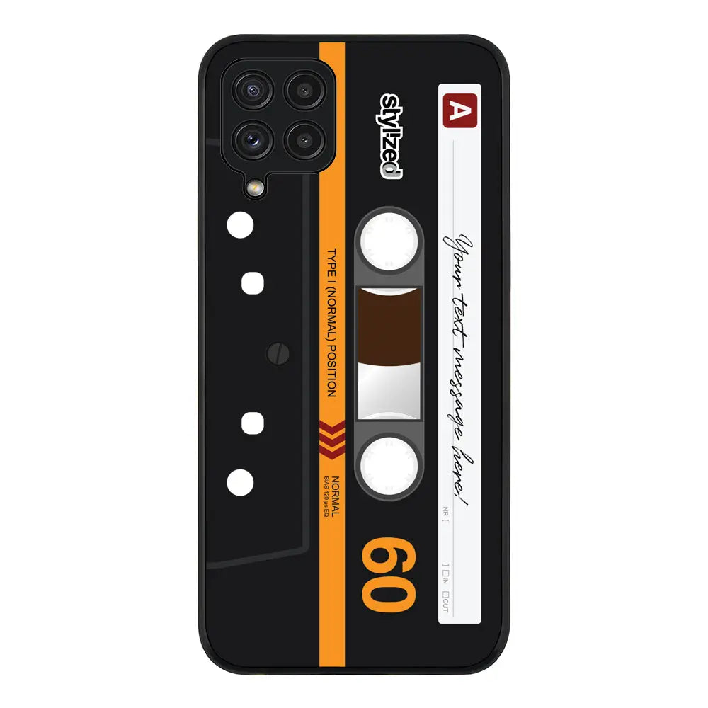 Samsung Galaxy A22 4G / Rugged Black Custom Retro Cassette Tape Phone Case - Samsung A Series - Stylizedd.com