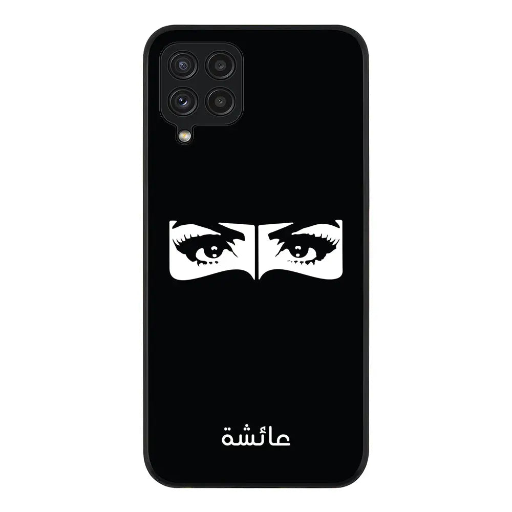 Samsung Galaxy A22 4G / Rugged Black Custom Name Niqabi Eye, Phone Case - Samsung A Series - Stylizedd.com