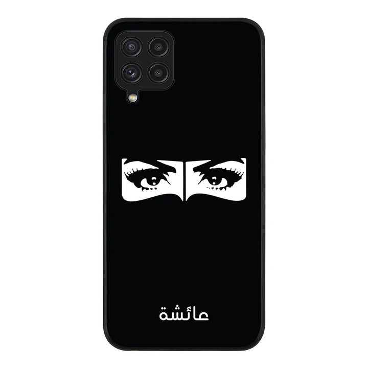 Samsung Galaxy A22 4G / Rugged Black Custom Name Niqabi Eye, Phone Case - Samsung A Series - Stylizedd.com