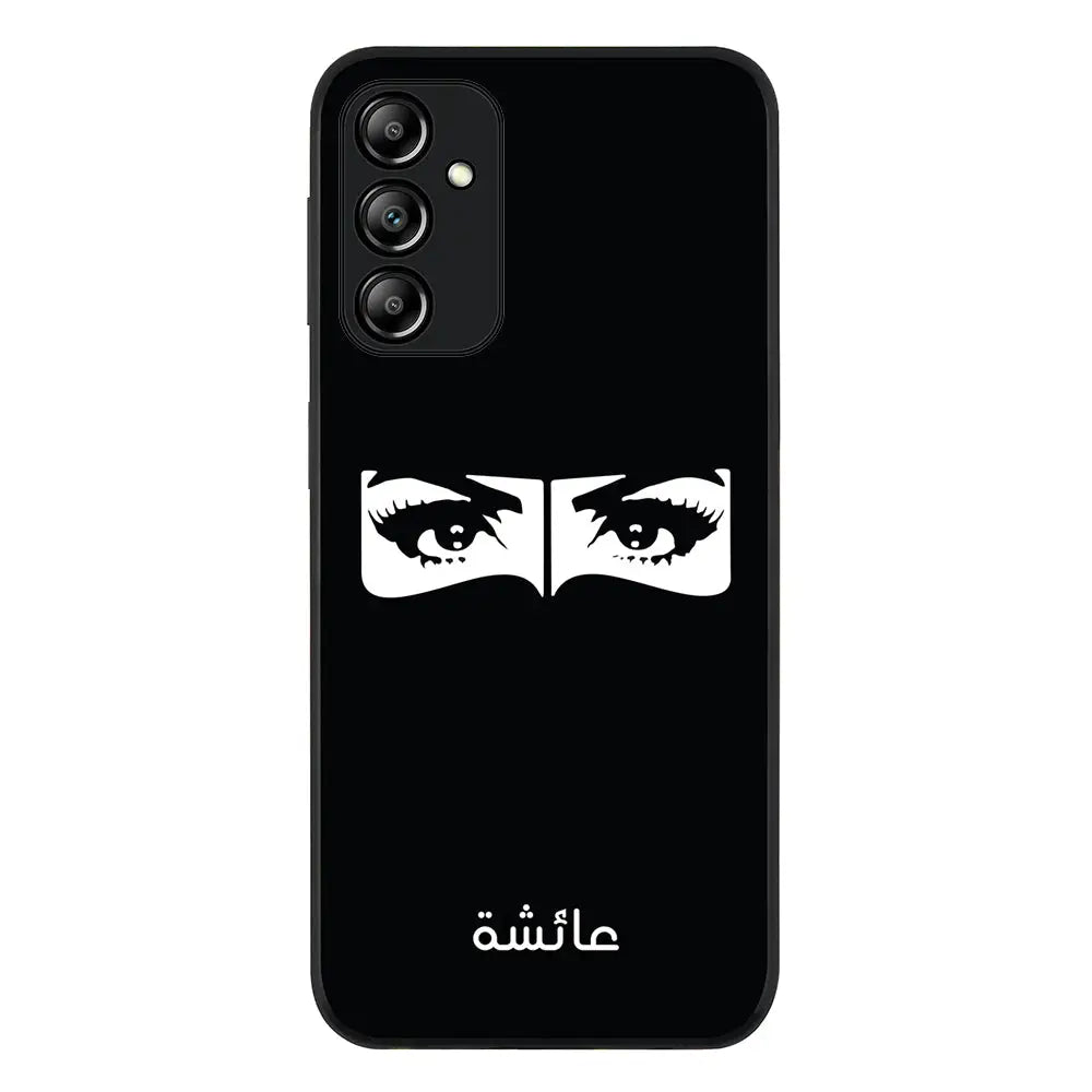 Samsung Galaxy A24 4G / Rugged Black Custom Name Niqabi Eye, Phone Case - Samsung A Series - Stylizedd.com