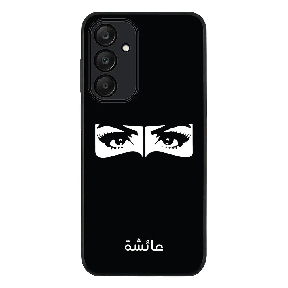 Samsung Galaxy A25 / Rugged Black Custom Name Niqabi Eye, Phone Case - Samsung A Series - Stylizedd.com