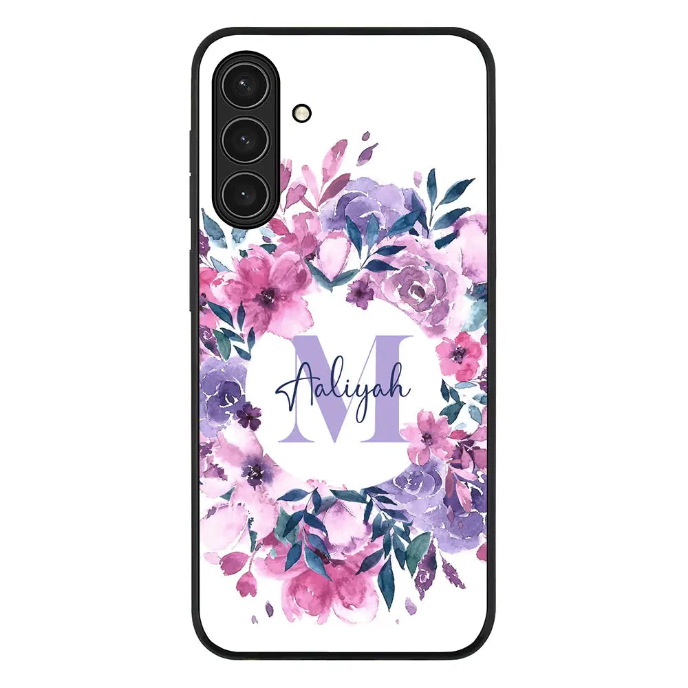 Custom Monogram Floral Flower Initial Name & Letter Phone Case - Samsung A Series - Galaxy A26