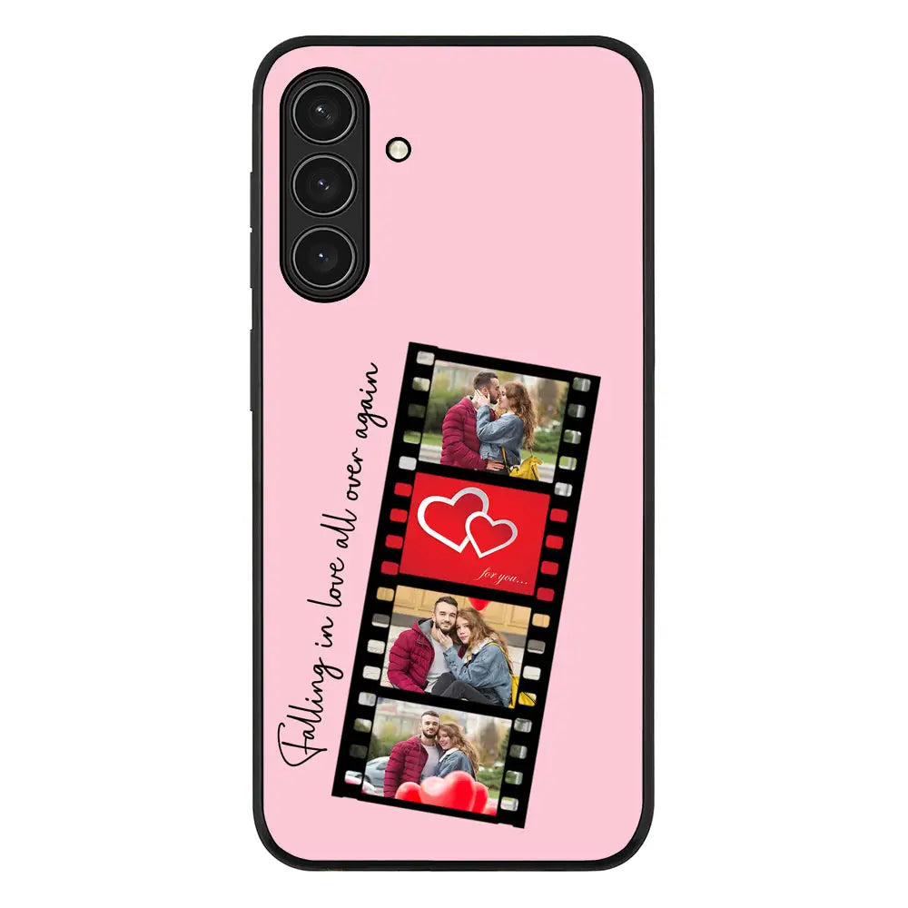 Custom Valentine Photo Film Strips Phone Case - Samsung A Series - Galaxy A26 / Rugged Black