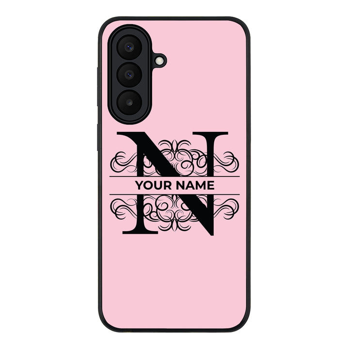 Split Floral Initial Phone Case - Samsung A Series