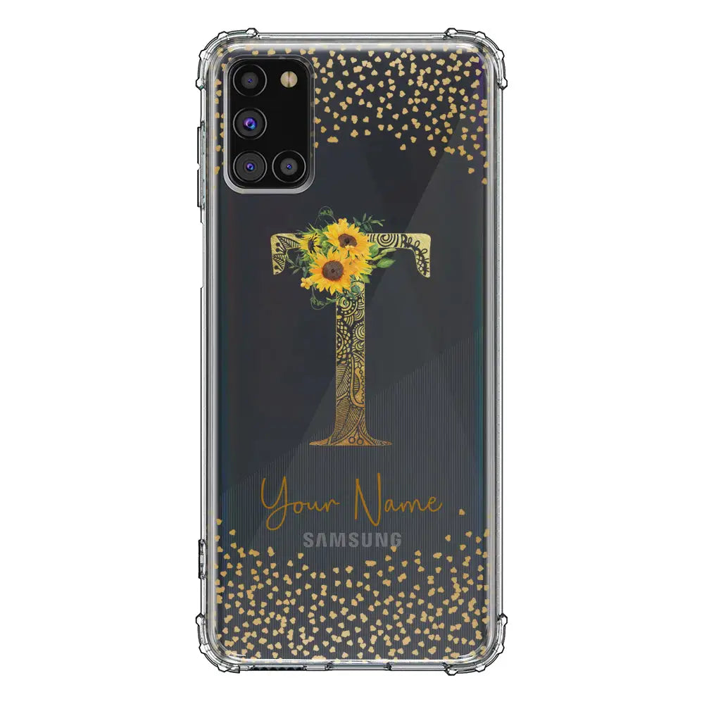 Samsung Galaxy A31 / Clear Classic Phone Case Floral Mandala Initial Phone Case - Samsung A Series - Stylizedd