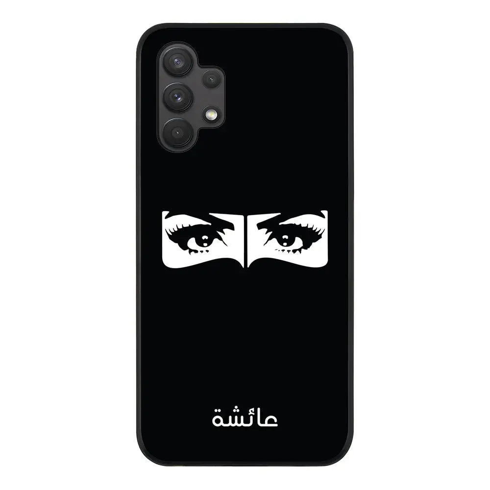 Samsung Galaxy A32 4G / Rugged Black Custom Name Niqabi Eye, Phone Case - Samsung A Series - Stylizedd.com
